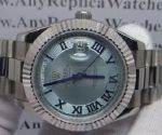 Replica Rolex Daydate II ice Blue face Fluted Bezel 41mm